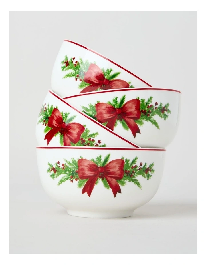 Christmas Wreath Bowl Set of 4 image 3