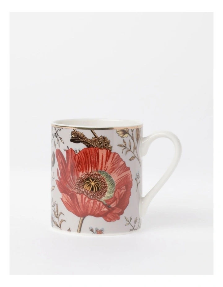 Winter Floral Mug Set of 4 in Pink image 3