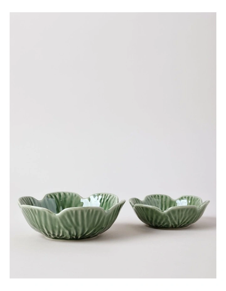 Cabbage Bowl 15cm in Green image 5