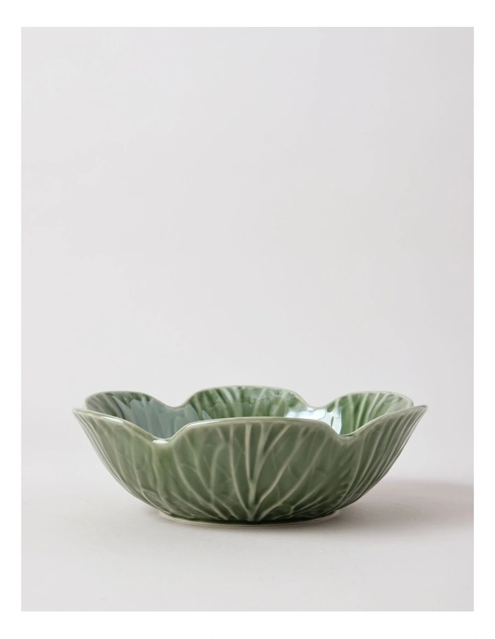 Cabbage Bowl 22.5cm in Green image 2