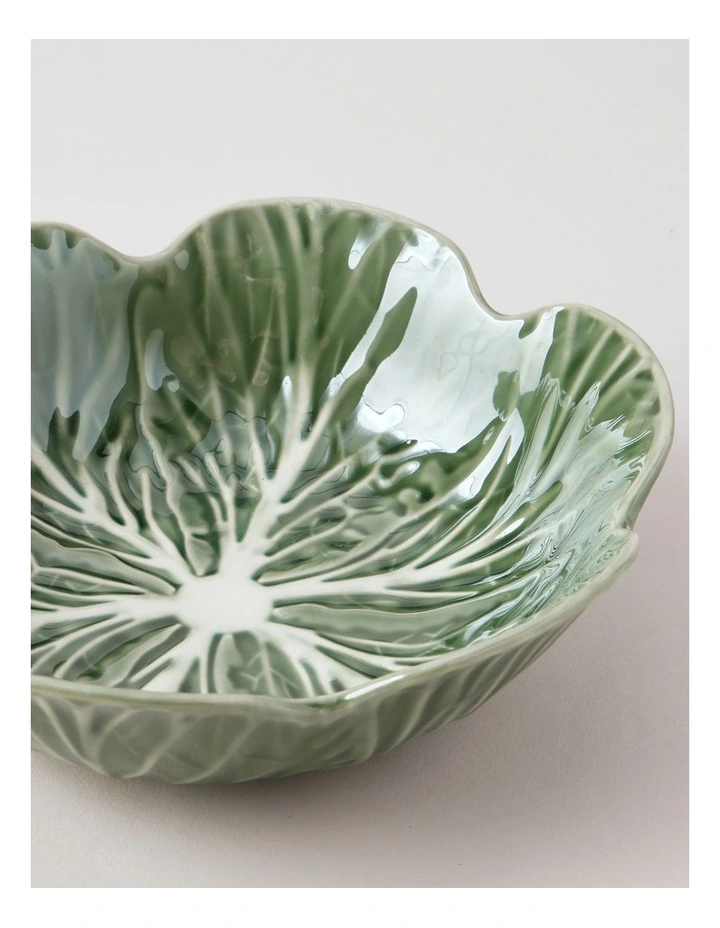 Cabbage Bowl 22.5cm in Green image 3