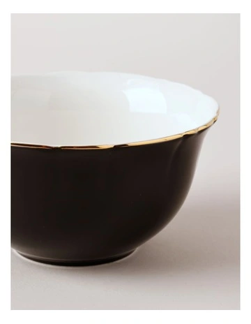 Raven Cereal Bowl in Black/Gold