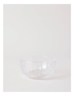 Honey Bee Pressed Glass Dessert Bowl in Clear