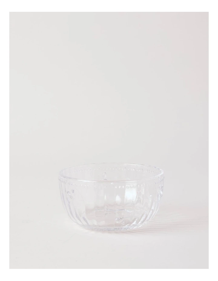 Honey Bee Pressed Glass Dessert Bowl in Clear image 1