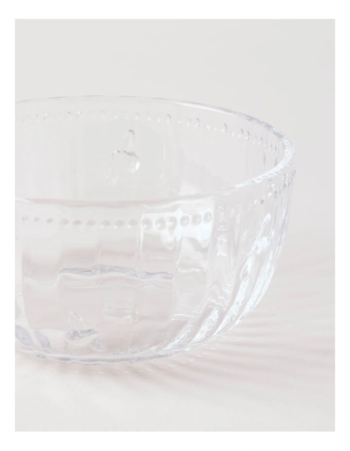 Honey Bee Pressed Glass Dessert Bowl in Clear image 2