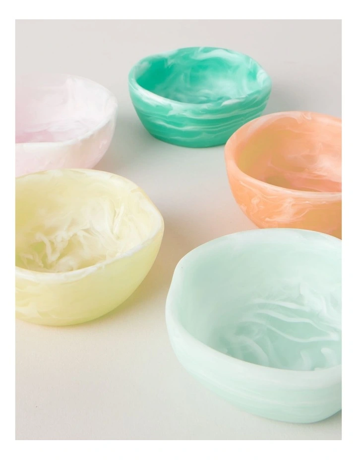 Pastel Brights Irregular Small Condiment Bow 8cm in Teal image 4