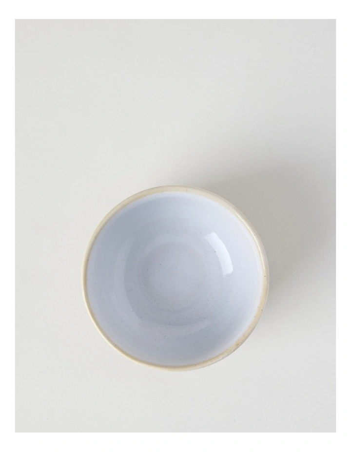 Esperance Rice Bowl 12cm with White and Sand Wiped Edge image 2