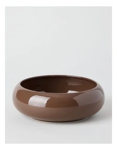 Bubble Pasta Bowl 21cm x 7cm in Brown