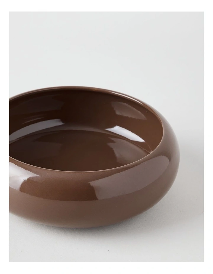 Bubble Pasta Bowl 21cm x 7cm in Brown image 2