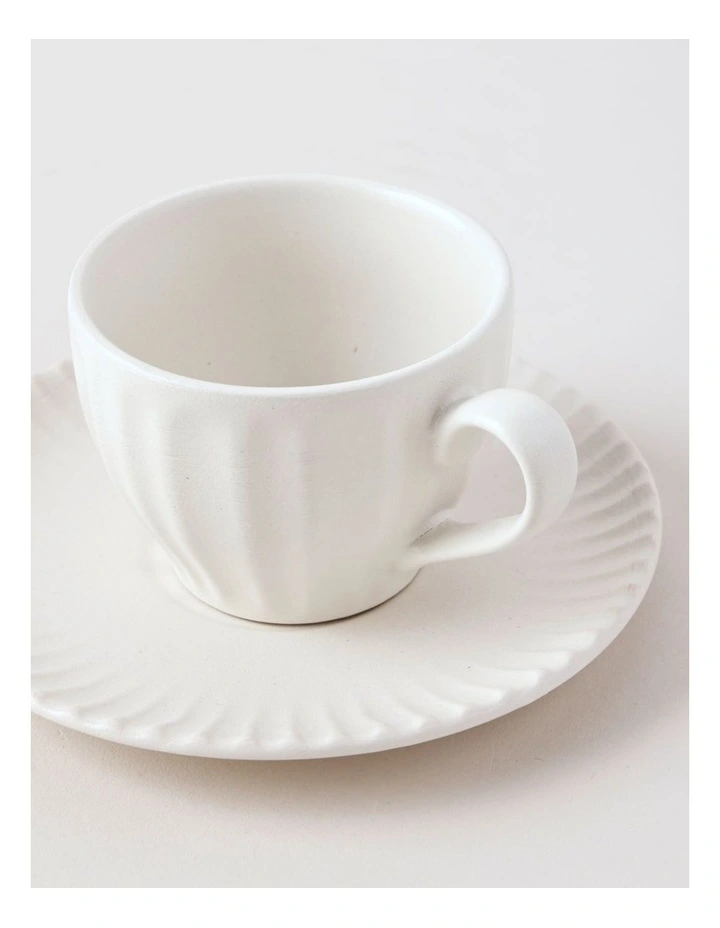 Marni Cup & Saucer Set in White image 2