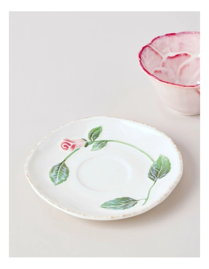 Garden Party Cup & Saucer Set in Pink image 4