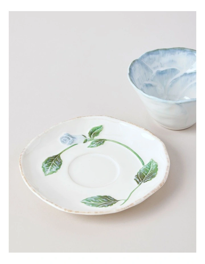 Garden Party Cup & Saucer Set in Blue image 4