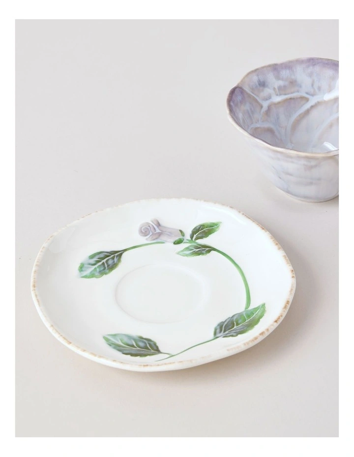 Garden Party Cup & Saucer Set in Purple image 4