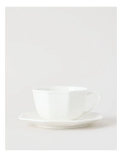 Alice Cup & Saucer Set in White