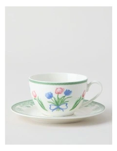 Tulips Cup & Saucer Set in Multi
