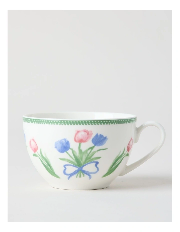 Tulips Cup & Saucer Set in Multi image 3