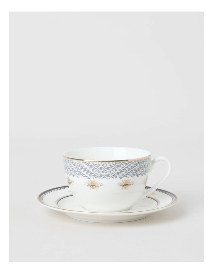Honey Bee Tea Cup & Saucer Set 300ml image 1