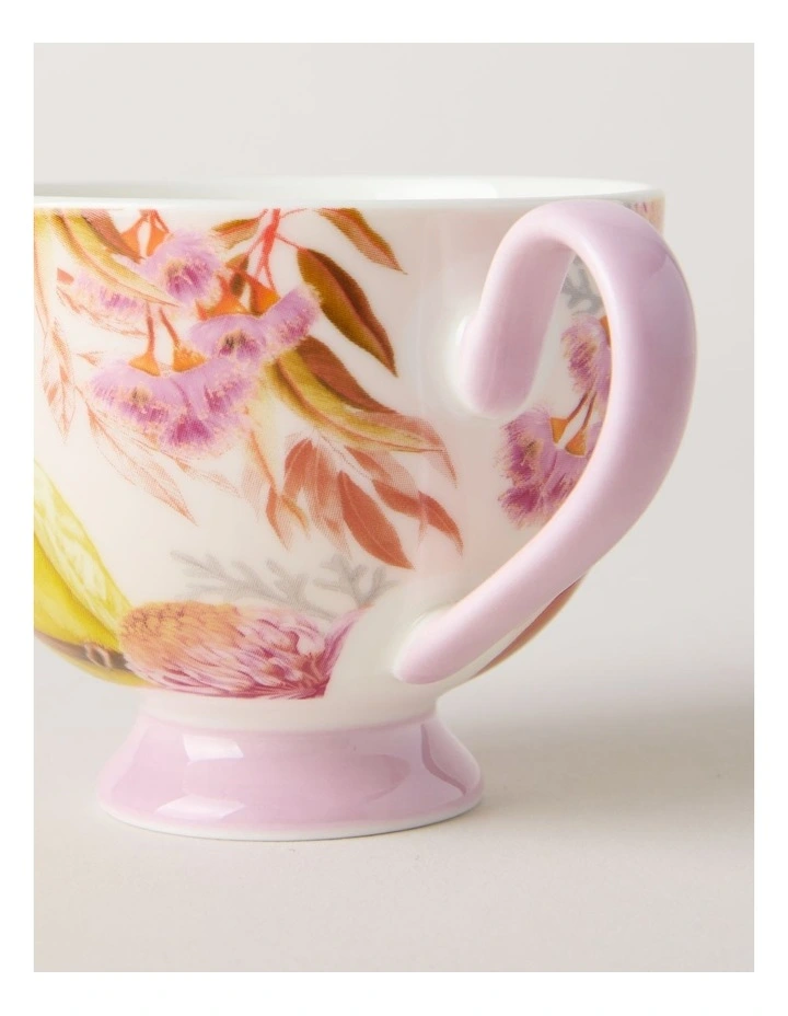 Lauren Stringini Footed Tea Cup & Saucer in Pearl image 2