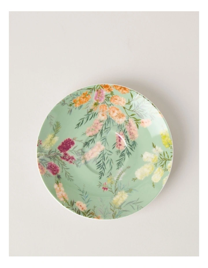 Lauren Stringini Princess Parrot Tea Cup and Saucer in Green image 3