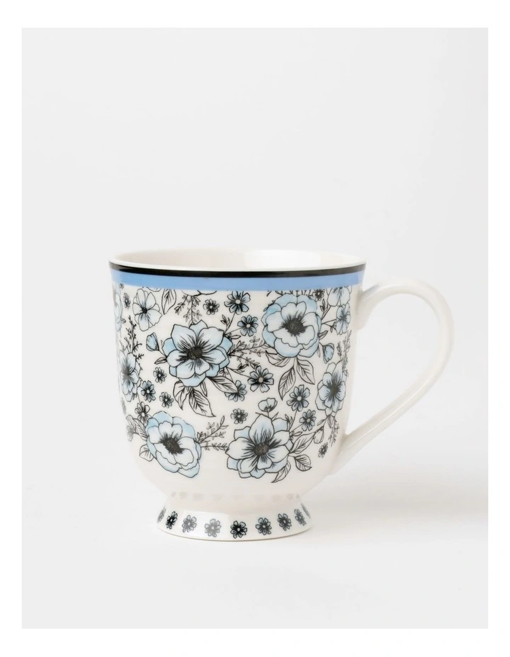 Emma Footed Mug in Blue image 1