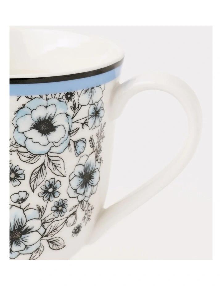 Emma Footed Mug in Blue image 2