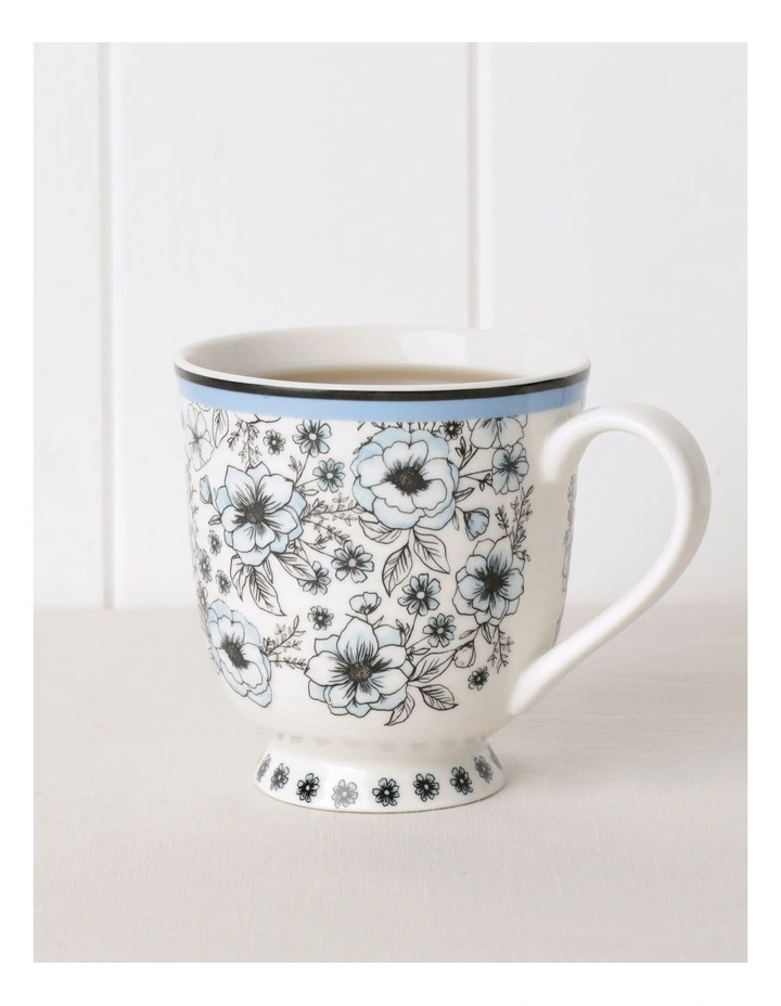 Emma Footed Mug in Blue image 3