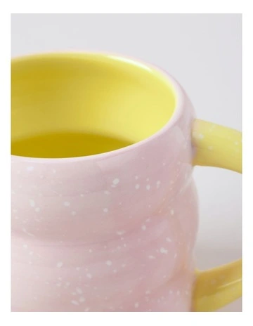 Bubble Mug in Pink With White Speckle
