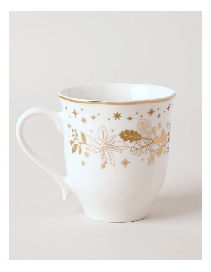 Celestial Luxe Shimmer Mug in White/Gold image 1