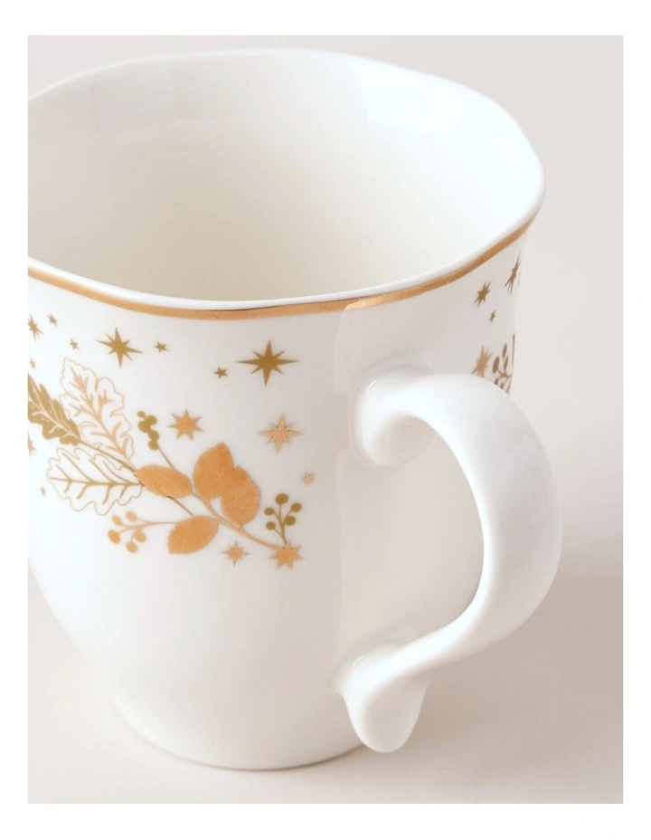 Celestial Luxe Shimmer Mug in White/Gold image 2