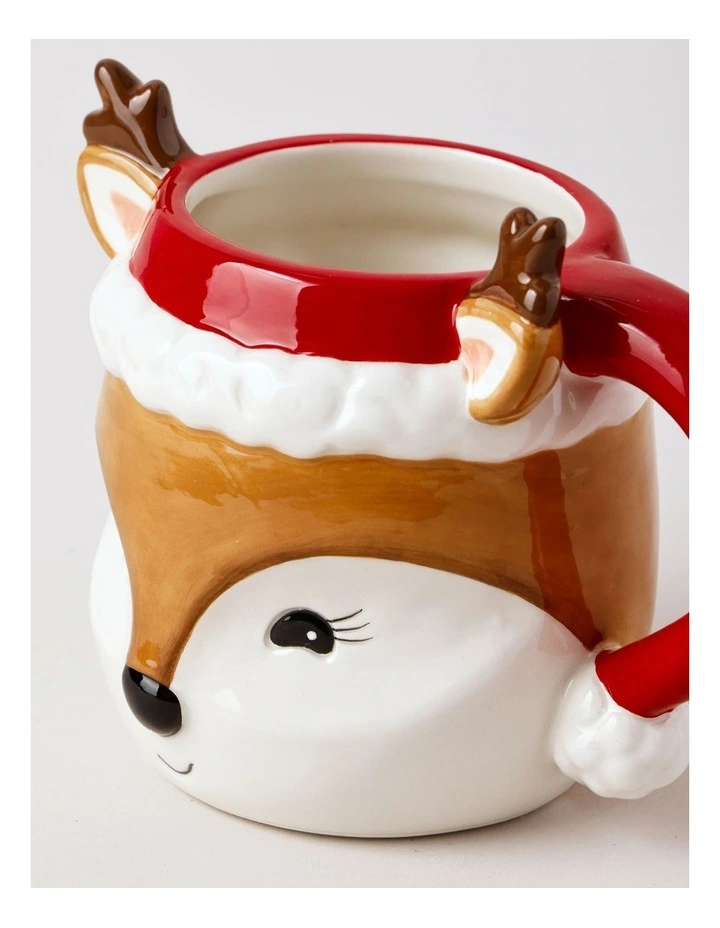 Reindeer Mug in Red image 3