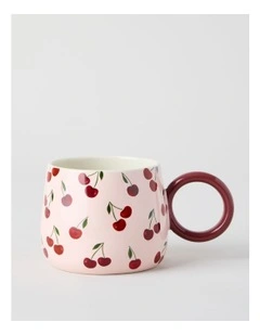 Cherry Coded Mug in Pink