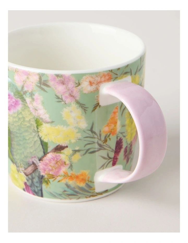 Lauren Stringini Princess Parrot Mug 350ml in Green image 2