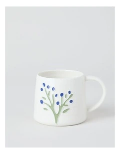 Floral Mug in Blue