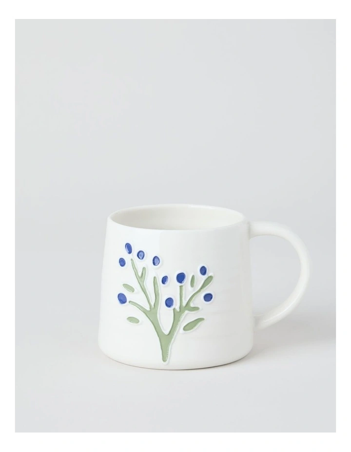 Floral Mug in Blue image 1