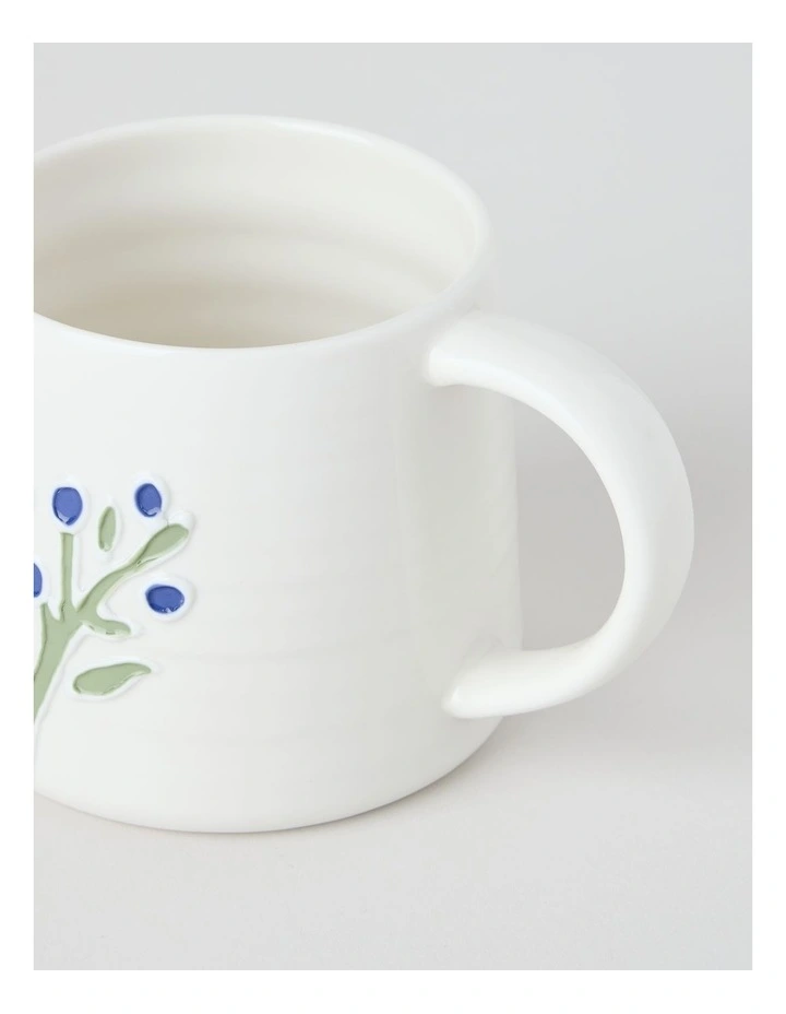 Floral Mug in Blue image 2