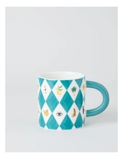 Diamond Mug in Blue