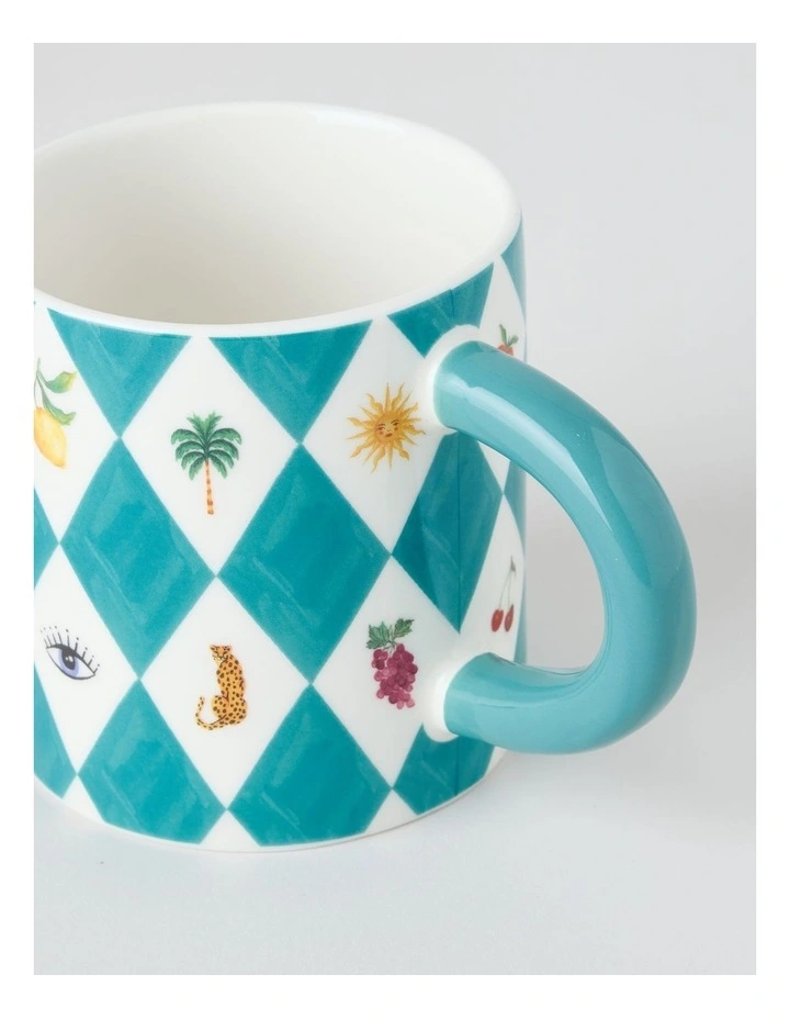 Diamond Mug in Blue image 2