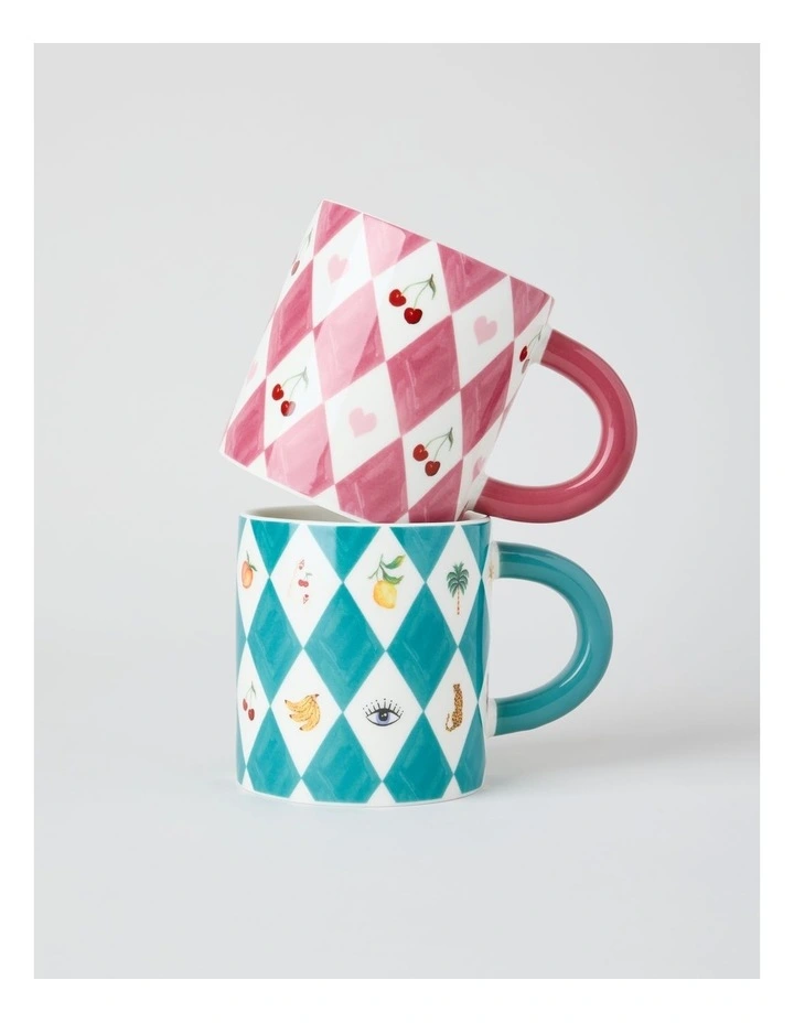 Diamond Mug in Blue image 3