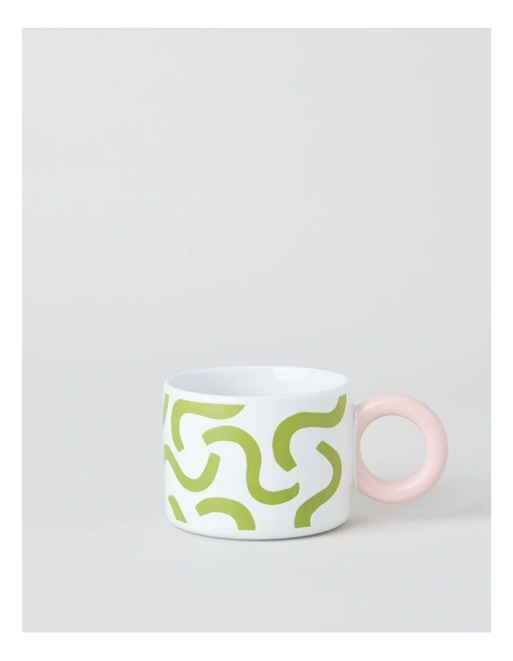 Mimi Mug in Green and Pink image 1