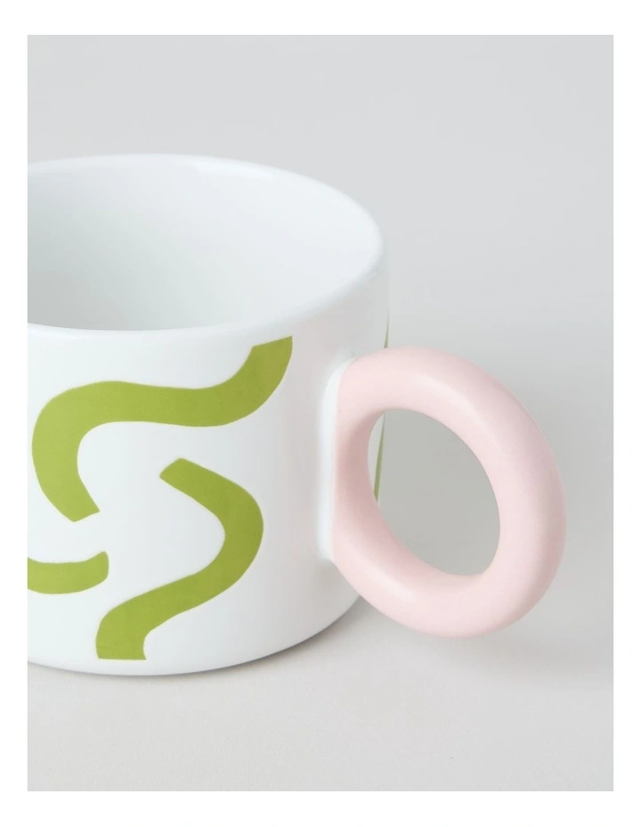 Mimi Mug in Green and Pink image 2