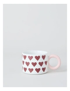 Mimi Mug in Burgundy Heart