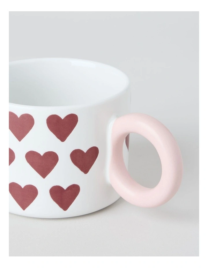 Mimi Mug in Burgundy Heart image 2