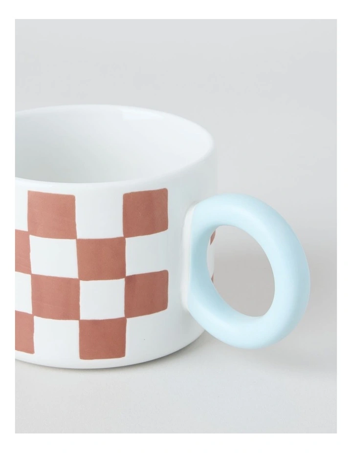 Mimi Mug Brown and Blue Check image 2