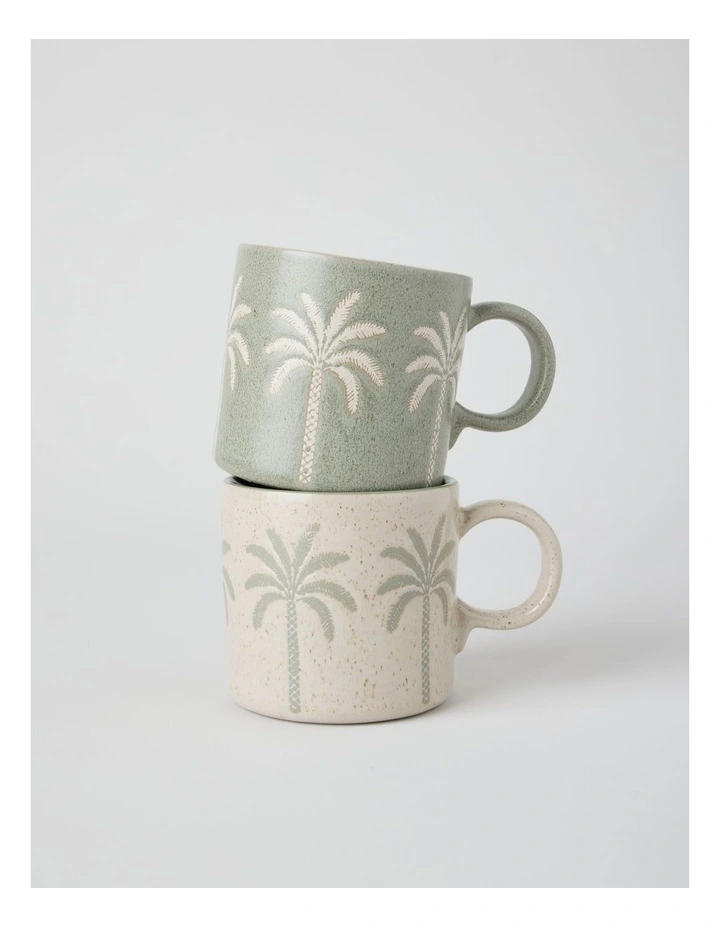 Palm Mug in Green image 3