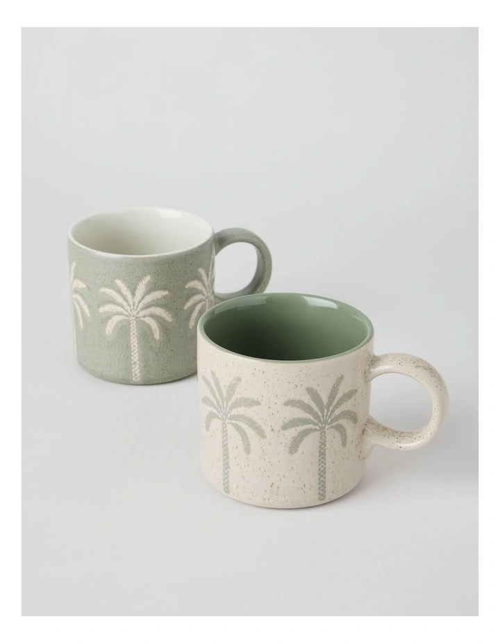 Palm Mug in White image 3