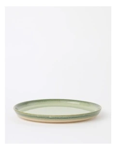 Esperance Celadon Wiped Edge Dinner Plate in Green