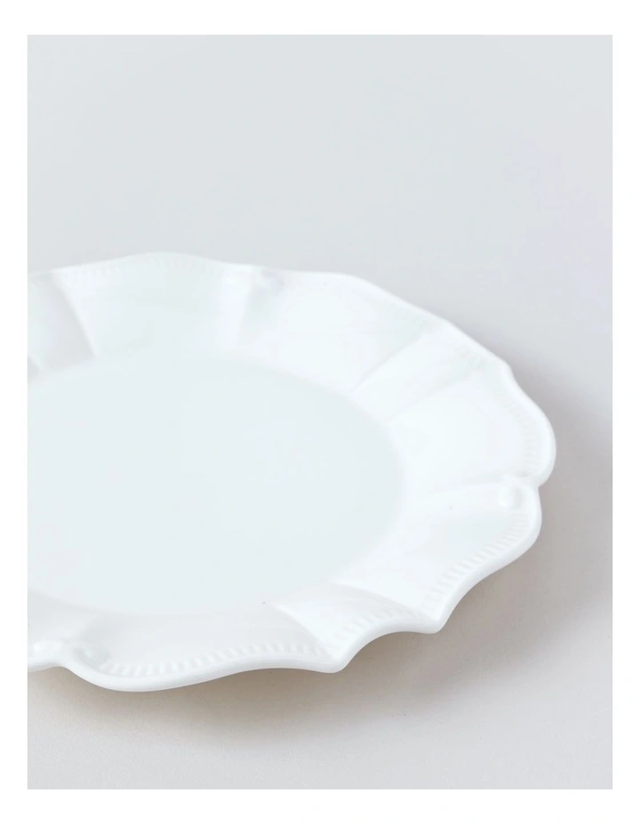 Bella Scalloped Side Plate in White image 2