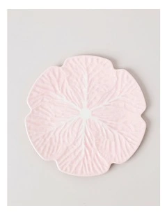 Cabbage Round Charger in Pink