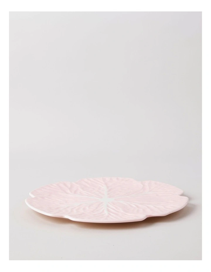 Cabbage Round Charger in Pink image 2