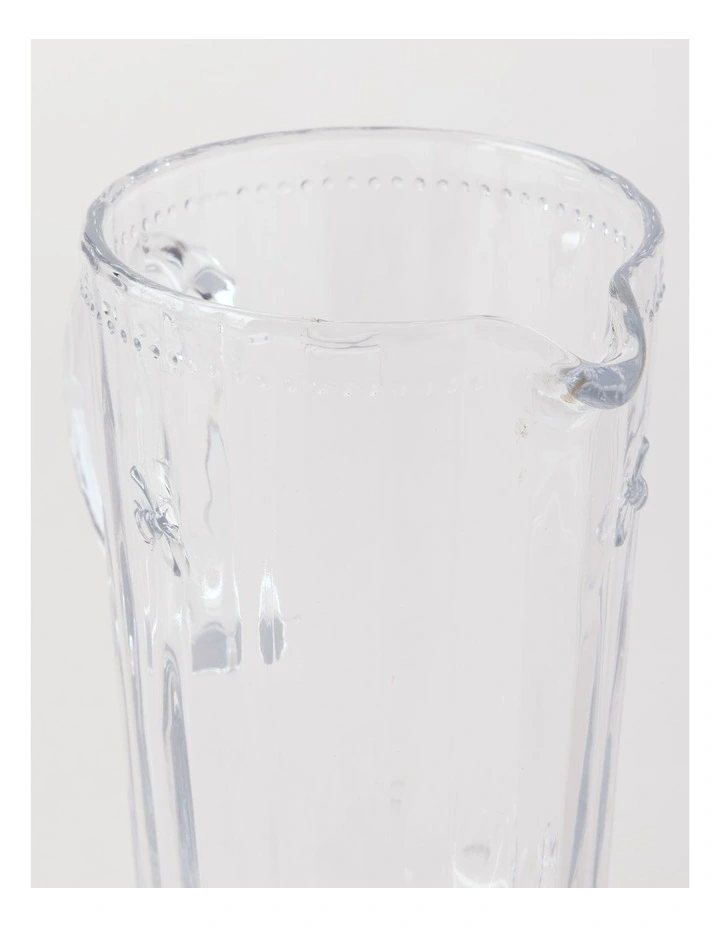 Honey Bee Pressed Glass Jug in Clear image 2